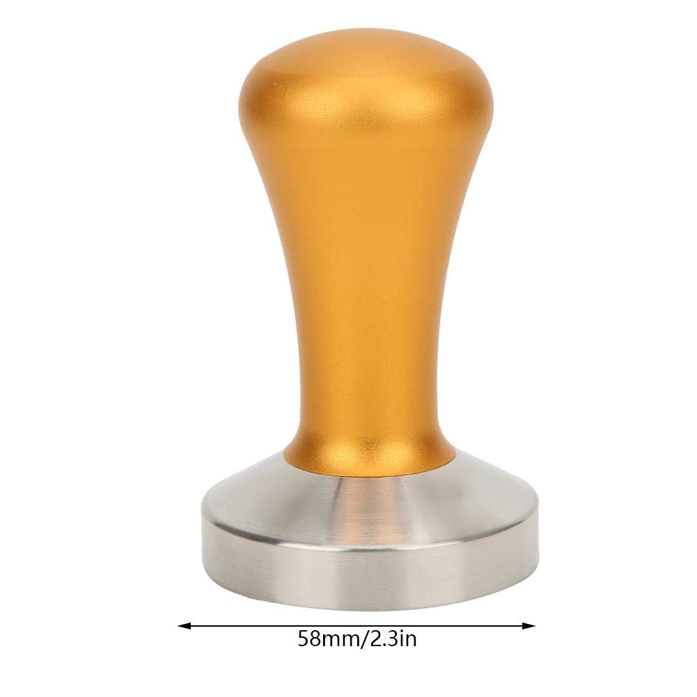 Premium 58mm Gold Detachable Espresso Tamper - Stainless Steel Barista Coffee Powder Pressing Tool - Perfect for Home & Professional Coffee Brewing, Espresso Machine Accessories