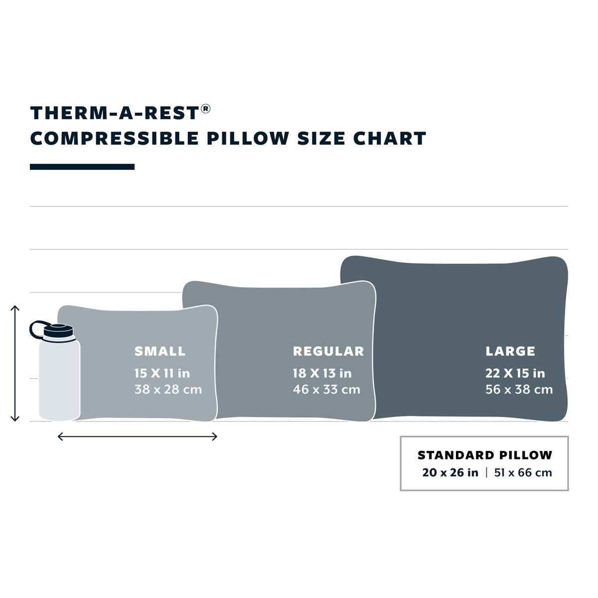 Compressible Pillow Cinch Large - Ultra Soft Travel Pillow for Airplane, Car, Camping & Home Use