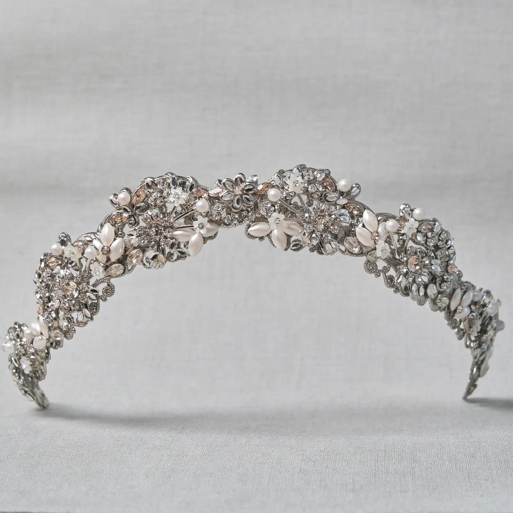 Madeline Crown - Elegant Floral Headpiece for Weddings, Parties & Special Occasions | Perfect Bridal Accessory & Photo Prop