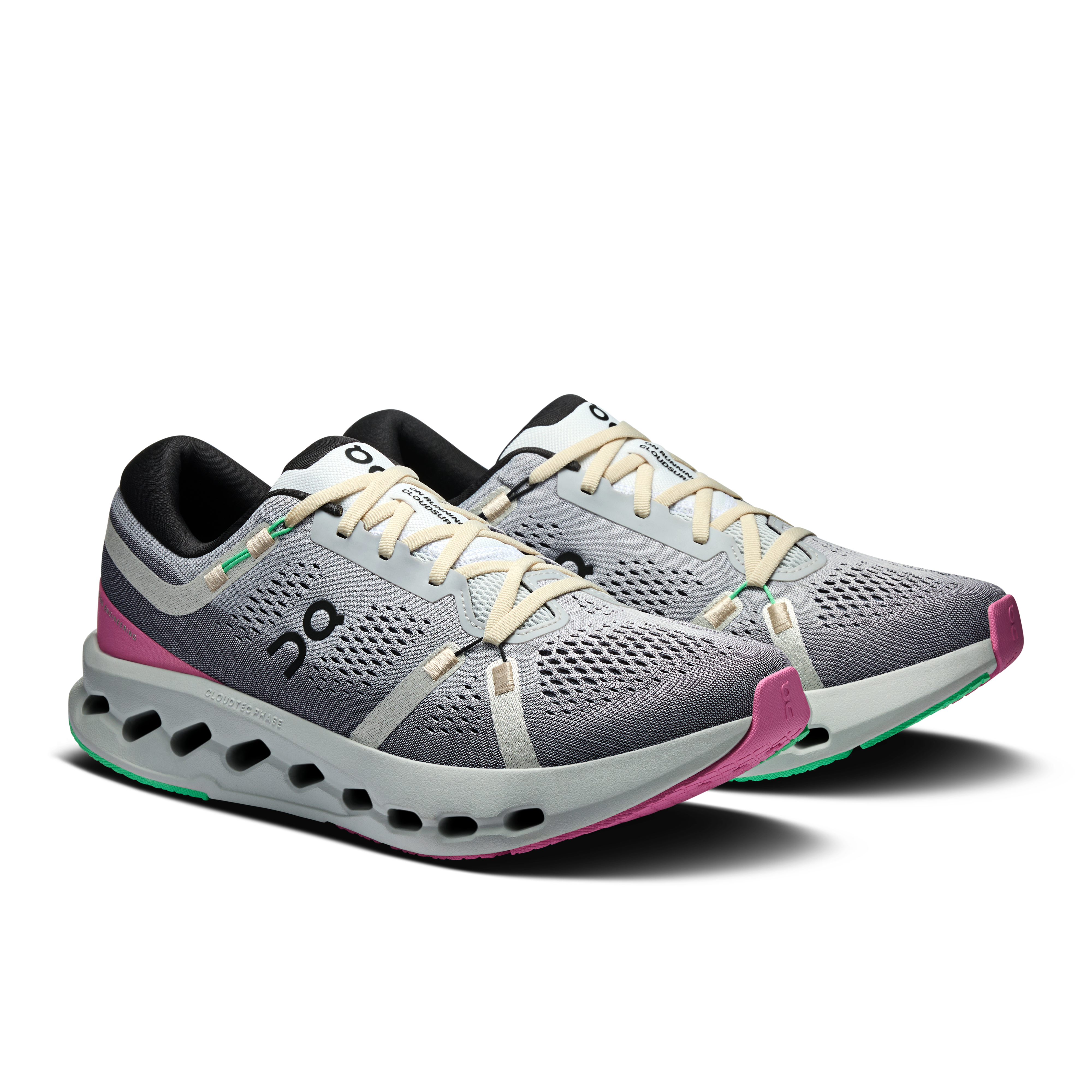 On Running Men's Cloudsurfer 2 Running Shoes - Lightweight & Cushioned for Road Running - White/Mineral Color - Perfect for Jogging, Gym Workouts & Daily Wear