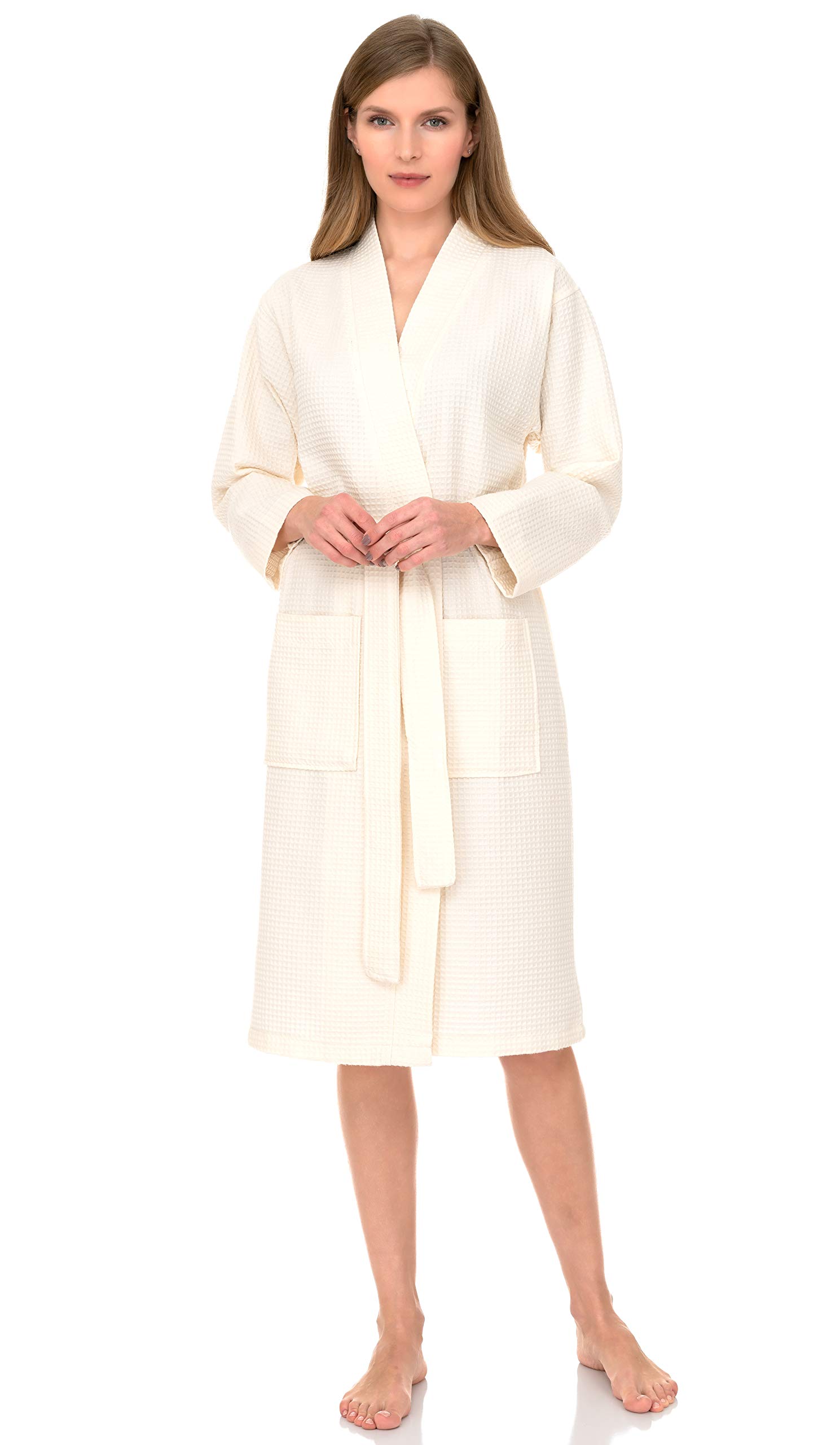 TowelSelections Women's Waffle Kimono Spa Bathrobe - Soft & Cozy Bath Robe for Women | Perfect for Spa, Relaxation & Lounging at Home