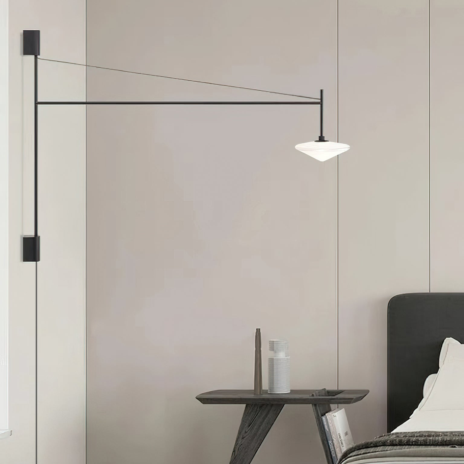 Gea Plug In Wall Lamp - Modern Touch Control Night Light for Bedroom, Nursery, Hallway - Energy Efficient LED Plug-In Sconce with Adjustable Brightness
