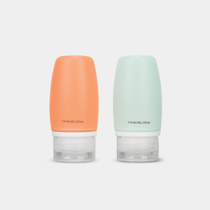 Travelon Set of 2 - 2oz Leak-Proof Smart Tubes for Toiletries, Cosmetics & Liquids | Perfect for Travel, Gym & Daily Use
