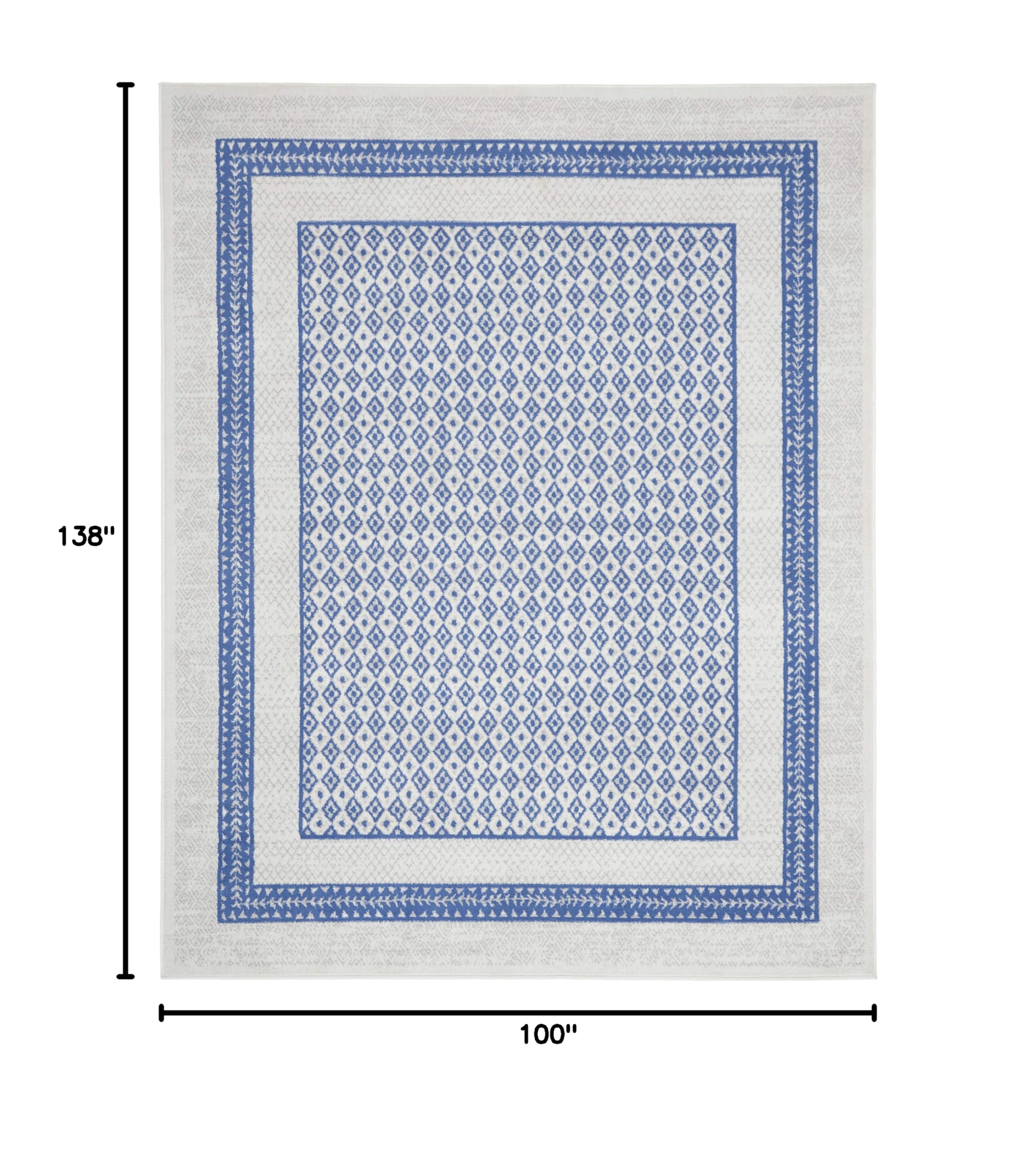 Nourison Whimsicle Geometric Ivory Blue 8'4