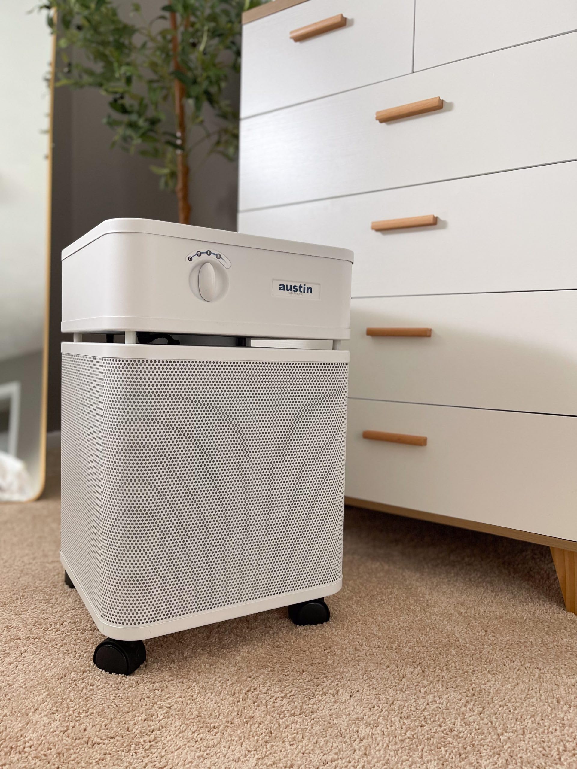 Austin Air Healthmate Plus HEPA Air Purifier - Medical-Grade Filtration System for Dust, Pollen, Smoke & Allergens | Removes 99.97% of Airborne Contaminants | Sandstone Finish | Ideal for Bedrooms, Offices & Allergy Relief