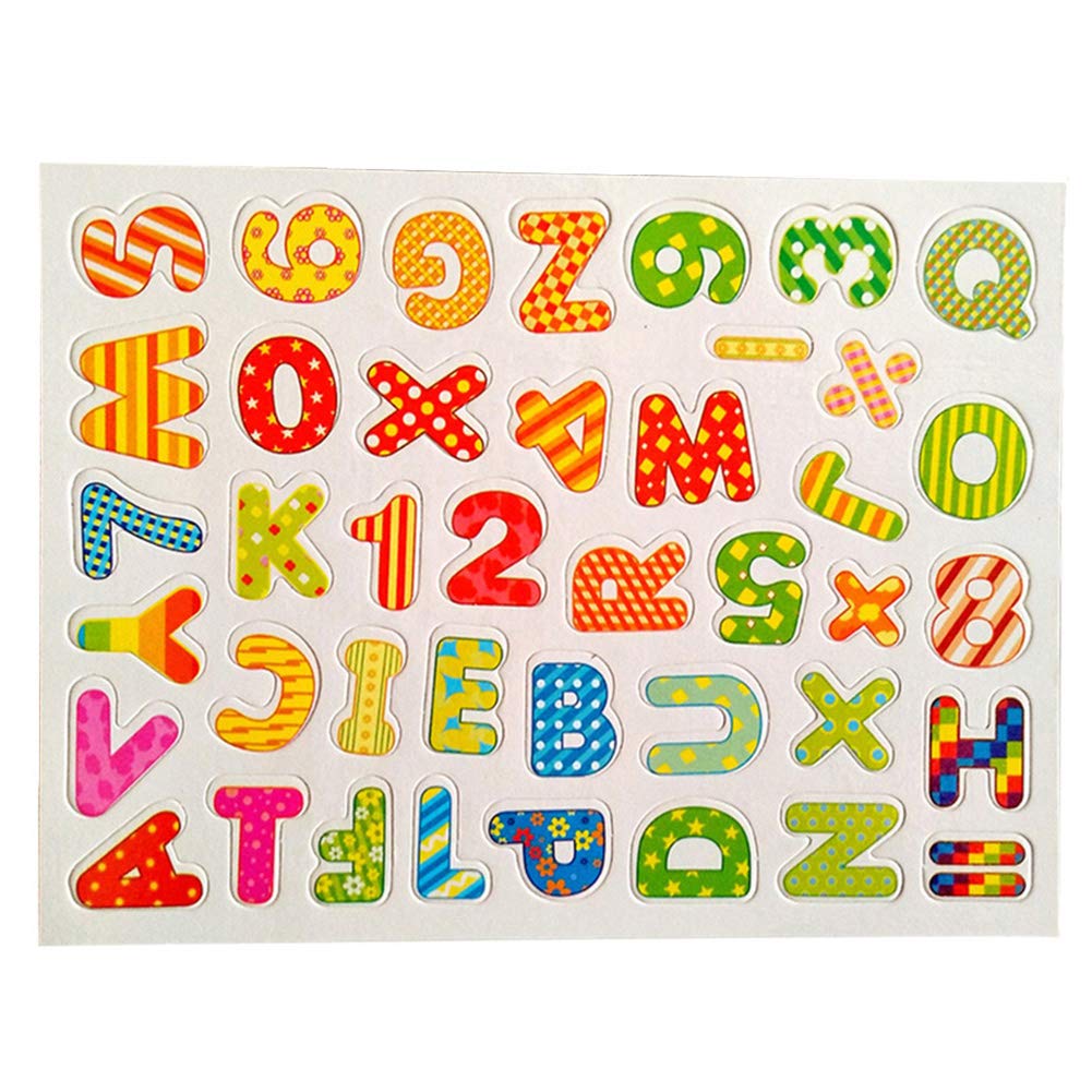 Colorful Magnetic Wooden Letters & Numbers Stickers for DIY Refrigerator Decoration - Cute Alphabet & Number Set for Kids Learning & Home Organization | Perfect for Classroom, Playroom & Kitchen Decor