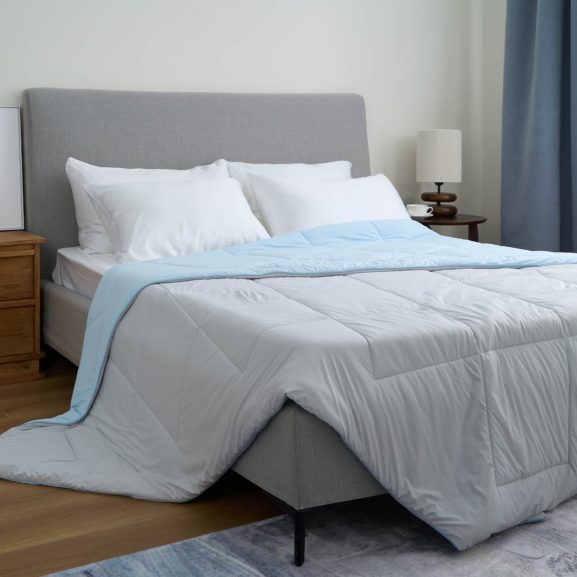 FURRFREE Super Cooling Comforter 2.0 - Breathable Cooling Blanket with Pet Hair Resistance for Hot Sleepers & Pet Owners | Perfect for Summer Nights & Pet-Friendly Homes