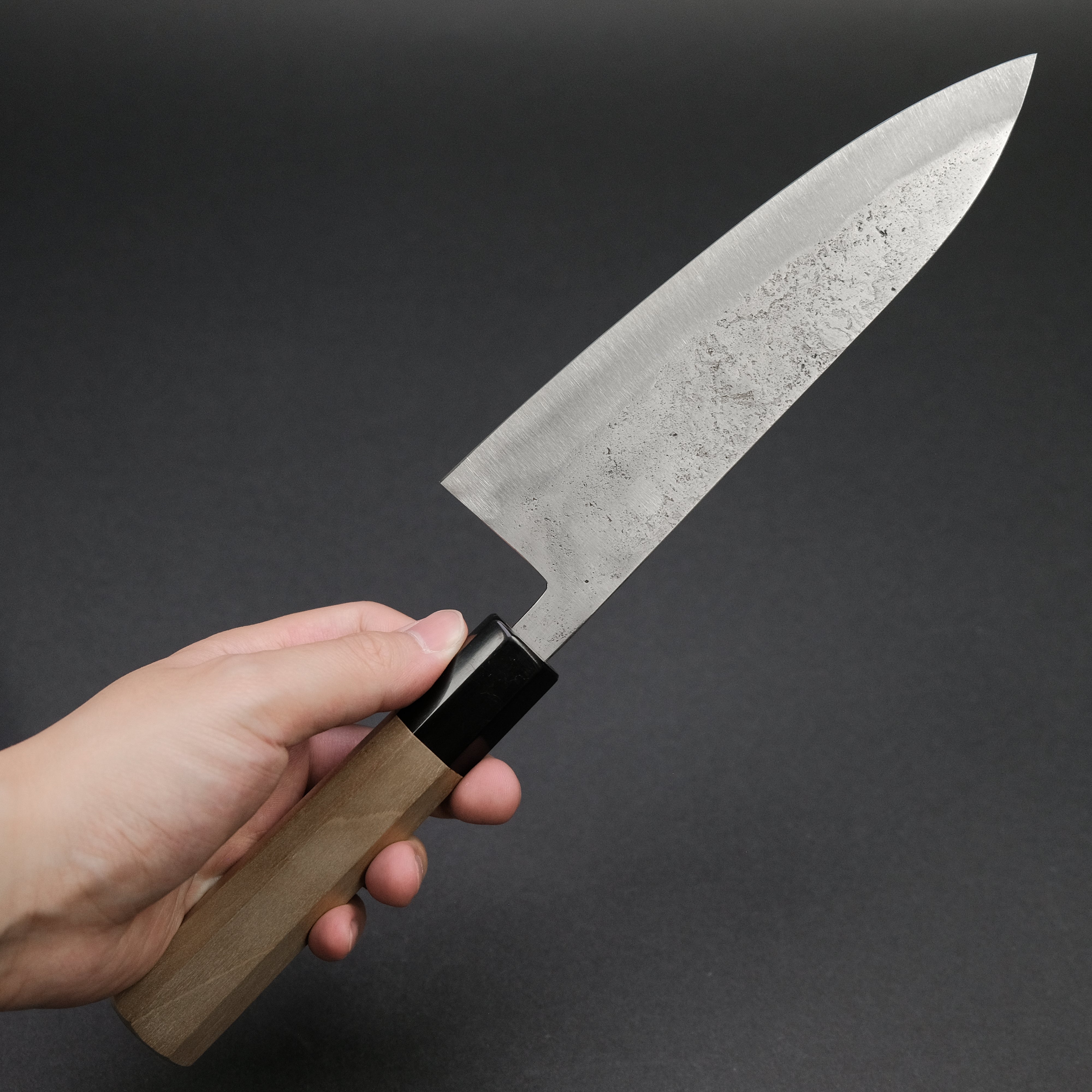 Teruyasu Fujiwara Nashiji White #1 Gyuto 180mm Japanese Chef Knife with Ho Wood Handle - Perfect for Sushi, Meat Cutting & Professional Kitchen Use