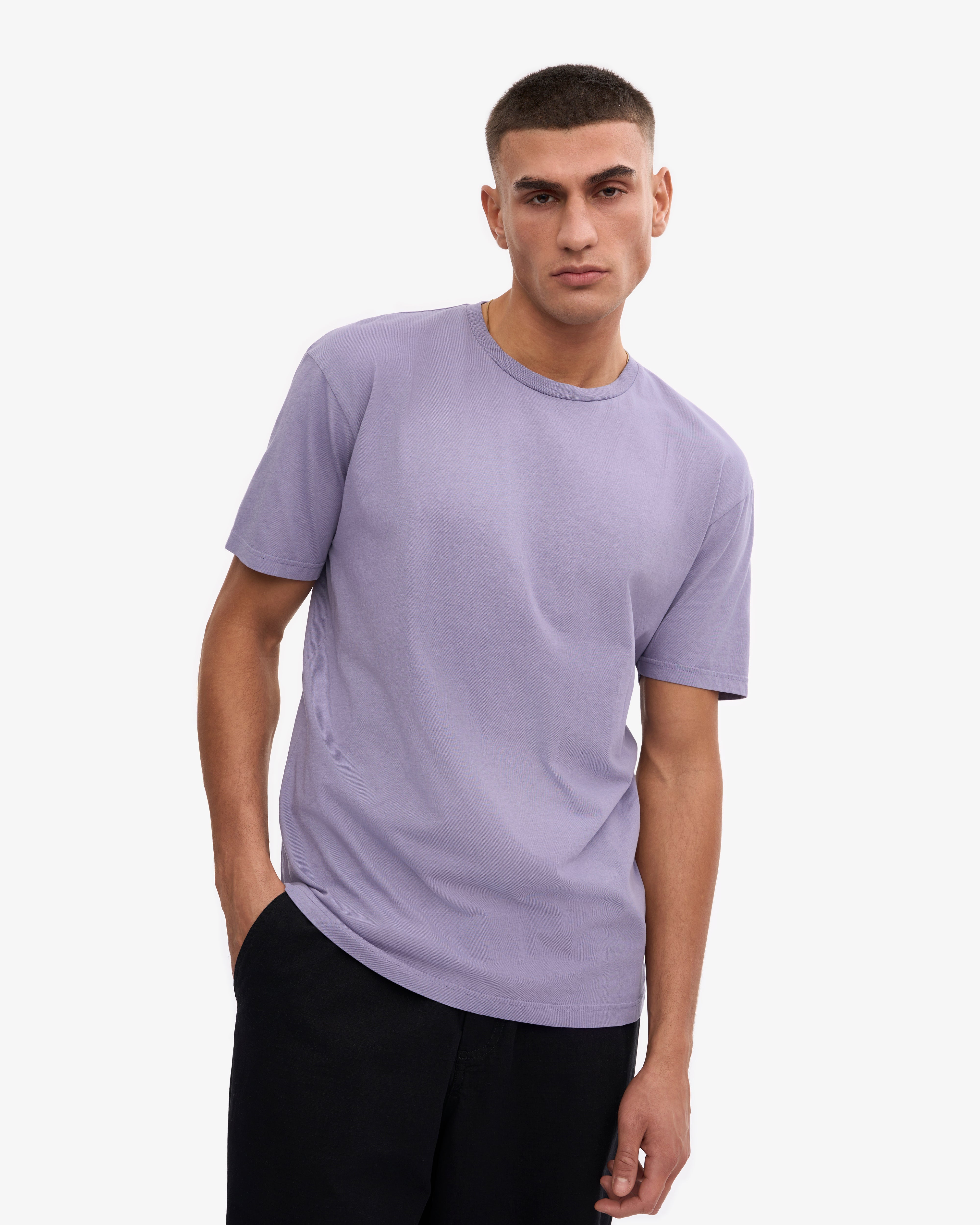 Organic Cotton Classic T-Shirt - Soft Purple Jade Color for Men & Women - Perfect for Casual Wear, Yoga, and Everyday Comfort