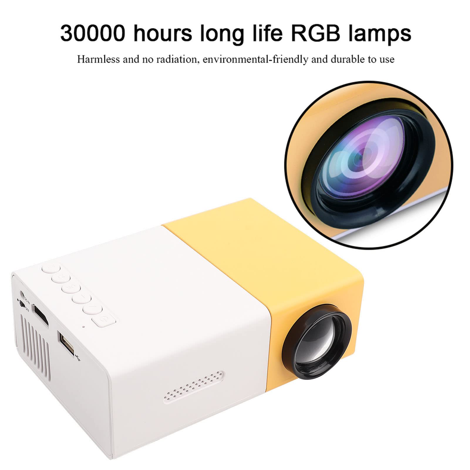 Mini HD Portable LED Projector - 320x240 Native Resolution, VGA Multimedia Player for Home Theater | Perfect for Movie Nights, Gaming & Outdoor Entertainment
