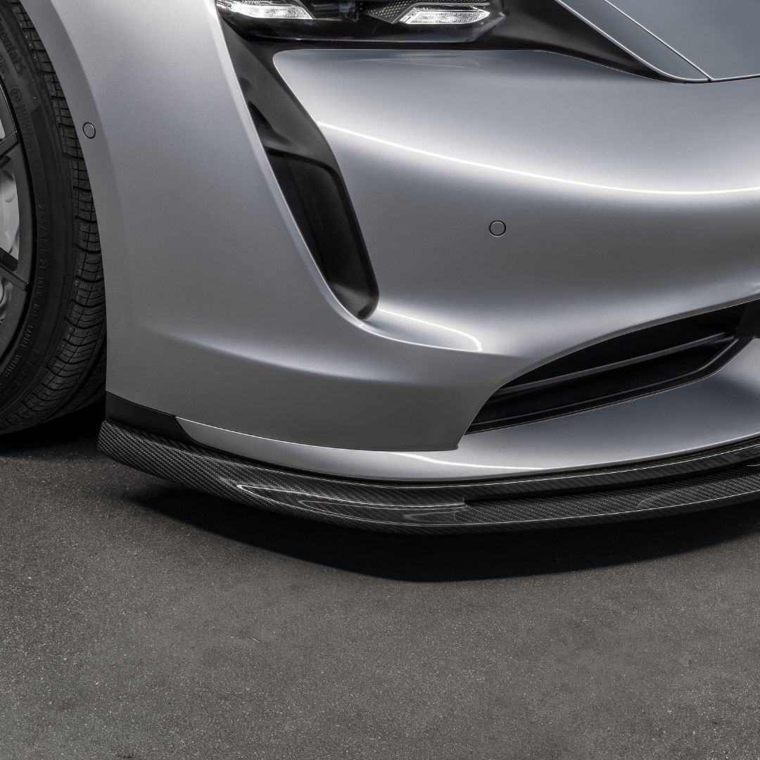 Porsche Taycan Turbo/Turbo S GW9 Front Bumper Lip Spoiler - Carbon Fiber Body Kit for Enhanced Aerodynamics & Sporty Look - Perfect for Racing & Car Shows