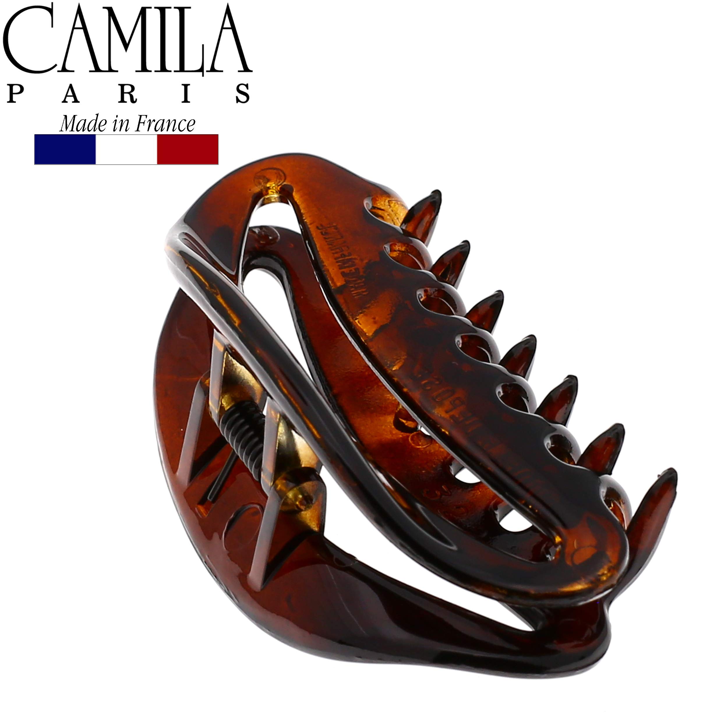 Camila Paris NV23 French Hair Claw Clip for Women - Tortoise Shell Hair Accessory, Strong Hold No Slip Grip | Fashionable & Durable Hair Styling Clamp for Women & Girls | Made in France | Perfect for Updos, Ponytails & Everyday Hairstyles