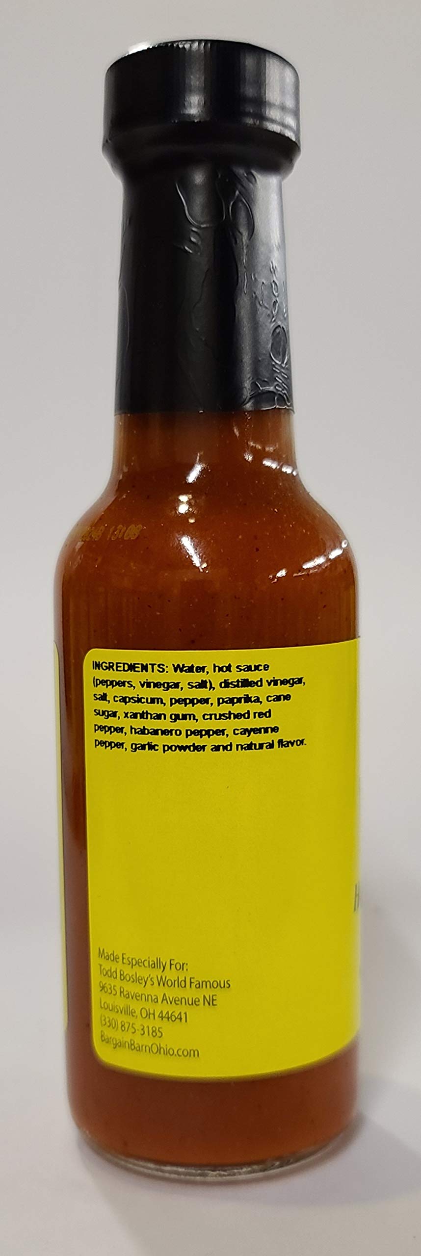 Todd Bosley's World Famous Hell's Habanero Hot Sauce - Extreme Heat Chili Sauce for Wings, Tacos & BBQ - Perfect for Spicy Food Lovers & Hot Sauce Collectors
