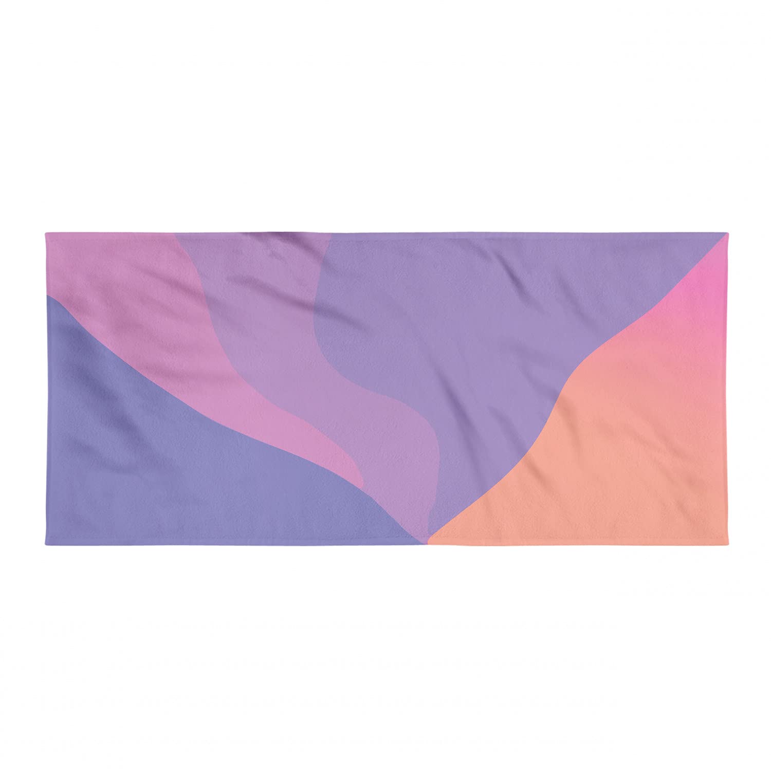 Ambesonne Quick Dry Lightweight Camping Towel - Ultra Compact Microfiber Travel Towel with Abstract Wavy Lines Design for Backpacking, Hiking, Beach, Gym & Outdoor Activities