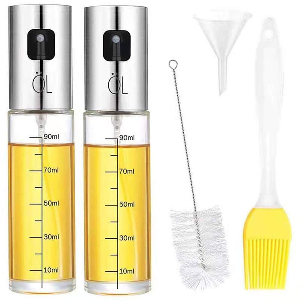 2 Pack Olive Oil Sprayer for Cooking - Non-Aerosol Oil Mister for Salad, BBQ, Baking & Roasting | Perfect for Healthy Cooking, Grilling & Meal Prep in Kitchen