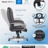 Premium Boss High Back Executive Office Chair with Wood Finish [B8991 C] - Ergonomic Support for Long Work Hours in Home & Corporate Offices