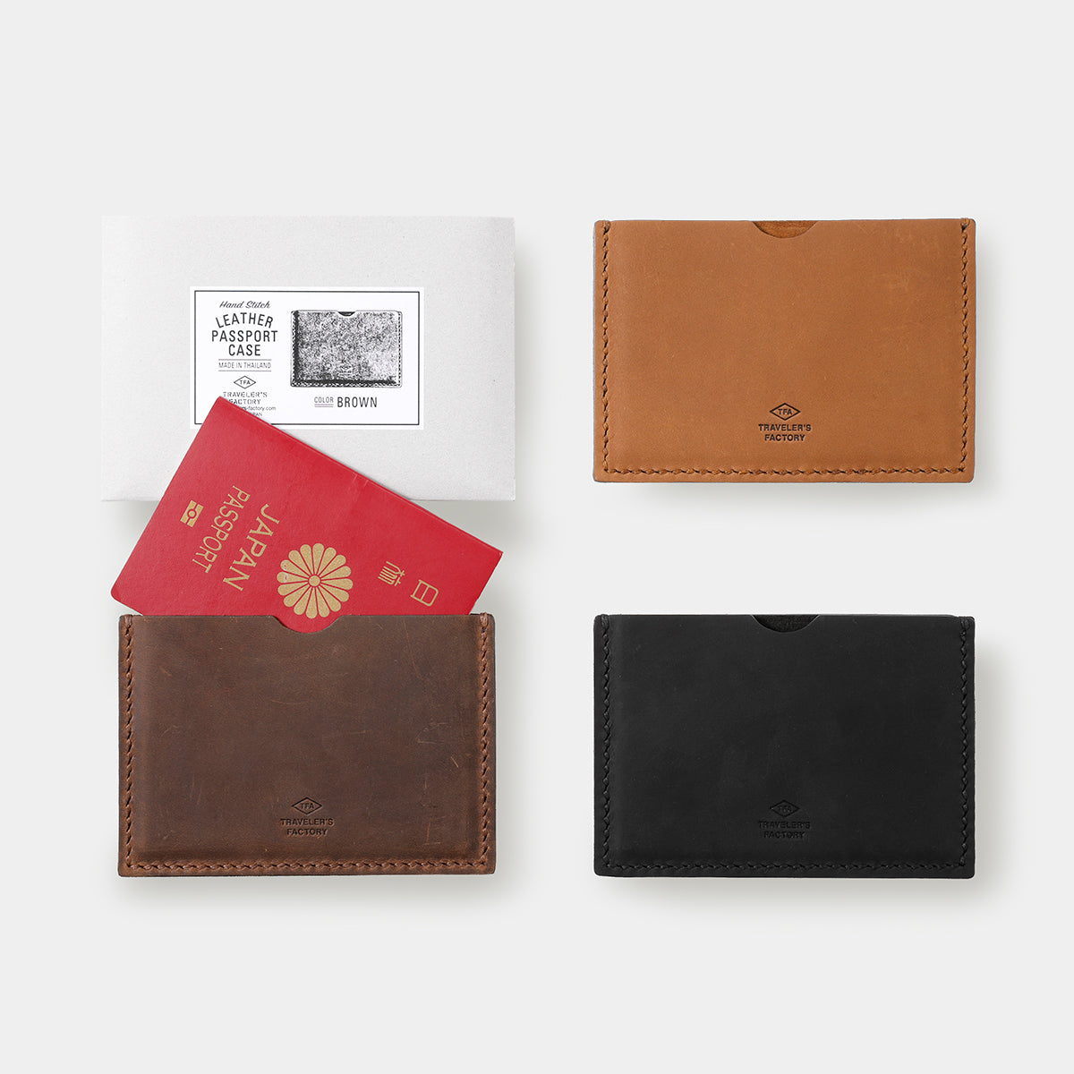 Premium Genuine Leather Passport Holder - TRAVELER'S COMPANY Traveler's Factory Black Passport Case for Men & Women | Perfect for International Travel, Business Trips & Document Organization