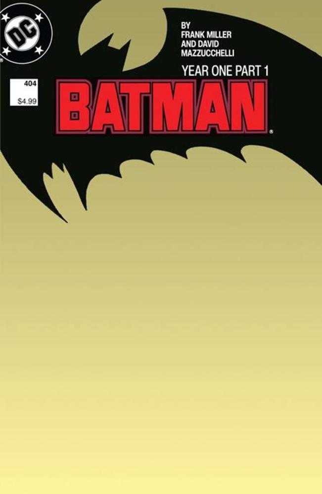 Batman #404 Facsimile Edition Cover B Blank Card Stock Variant - Comic Book Collectible for Display & Investment - Perfect for DC Fans, Collectors & Home Decor