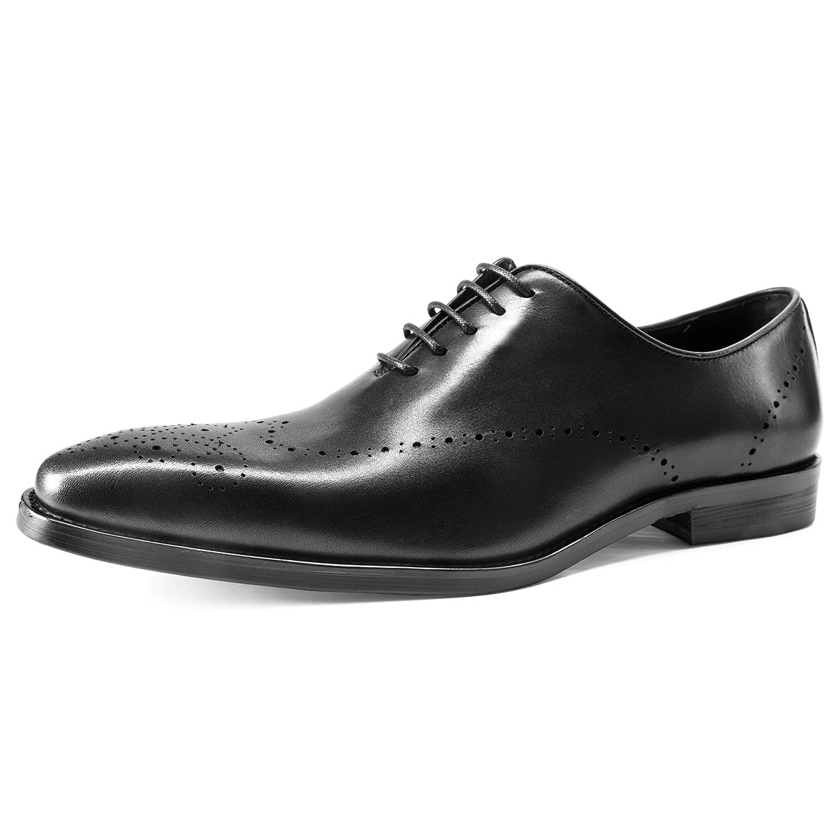 LINGY Men's Brogue Oxford Dress Shoes - Genuine Cowhide Leather, Wingtip Derby Business Shoes for Formal & Casual Wear - Perfect for Office, Weddings & Special Occasions