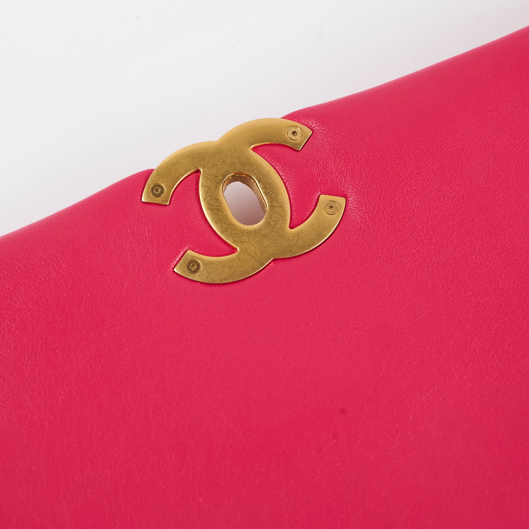 Chanel 19 Large Coral Pink Goatskin Handbag - Luxury Designer Shoulder Bag for Women | Perfect for Parties, Work & Everyday Use