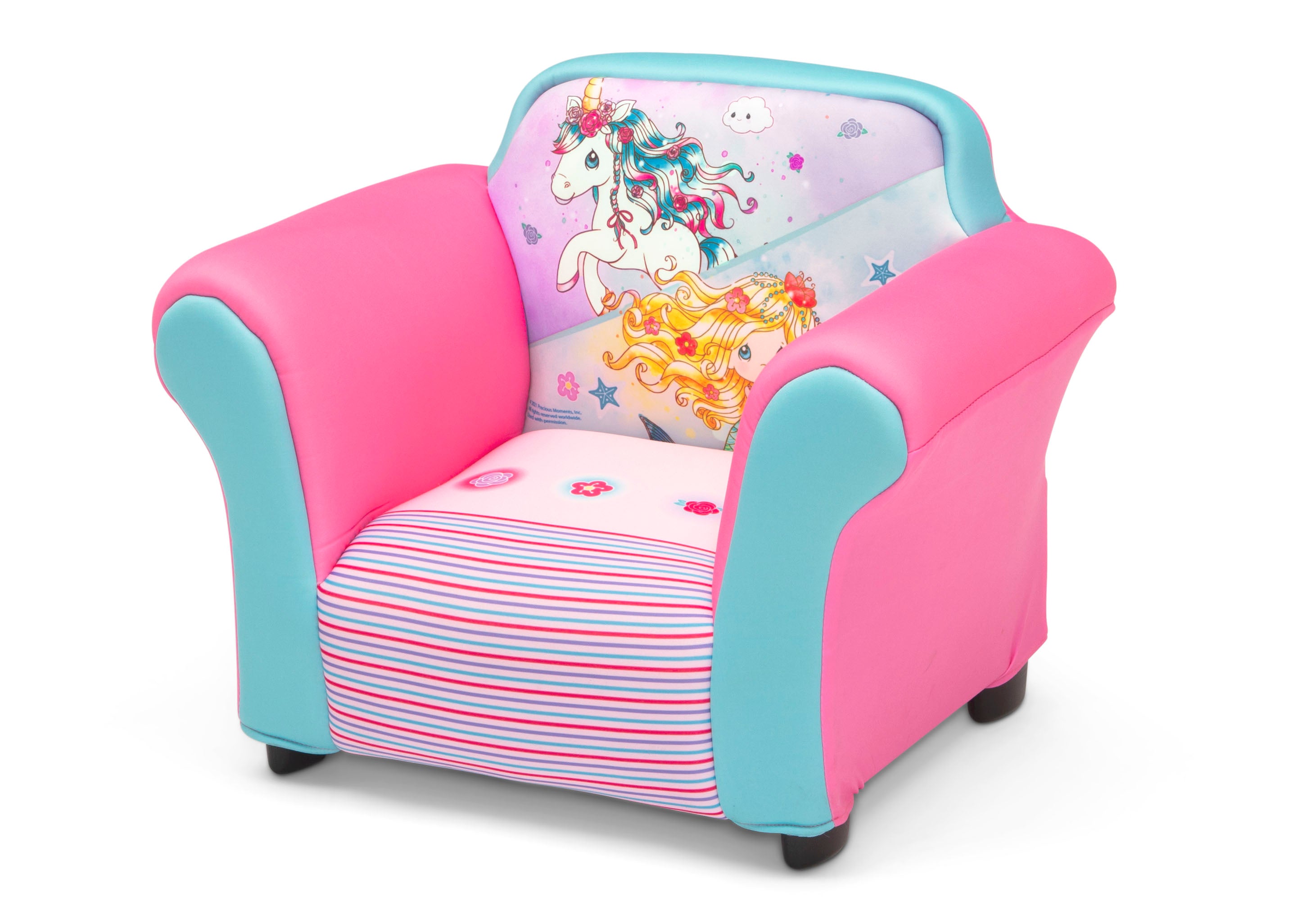Precious Moments Upholstered Accent Chair with Sculpted Plastic Frame - Perfect for Living Room, Bedroom or Nursery Decor