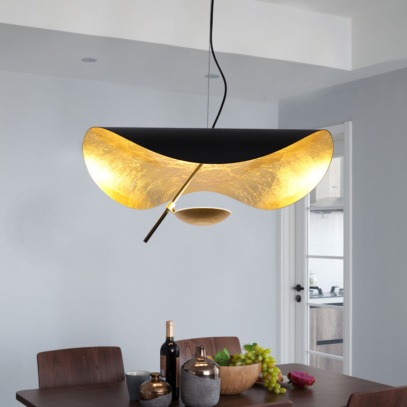 Modern Giorgio Pendant Light - Elegant Hanging Chandelier for Dining Room, Kitchen Island & Bedroom Lighting - Gold/Bronze Finish Glass Shade Ceiling Light Fixture