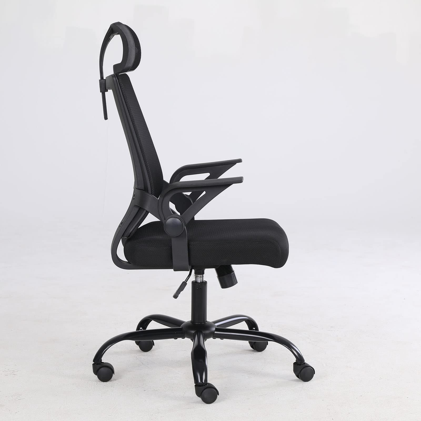 Ergonomic Mesh Executive Office Chair with Lumbar Support - Adjustable Armrests & Height - Black Computer Desk Chair for Home Office, Conference Room & Gaming - Comfortable Work Chair for Long Hours Sitting