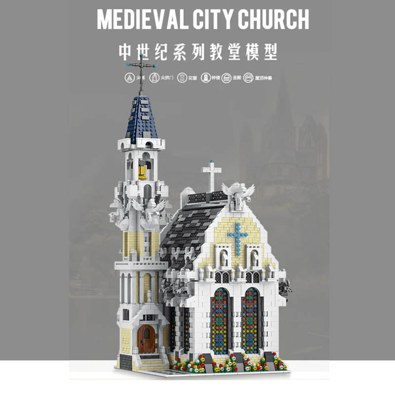 4752pcs XMORK 033006 Medieval City Church Building Blocks Set - DIY Castle Architecture Model Kit for Adults & Kids - Perfect for Home Decoration, Gift Giving & Medieval Theme Collection