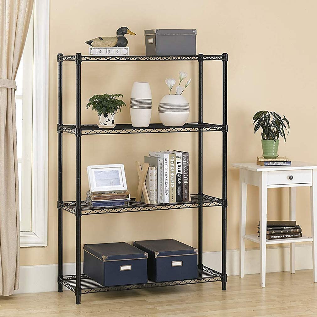 4-Tier Adjustable Steel Wire Shelving Unit 14