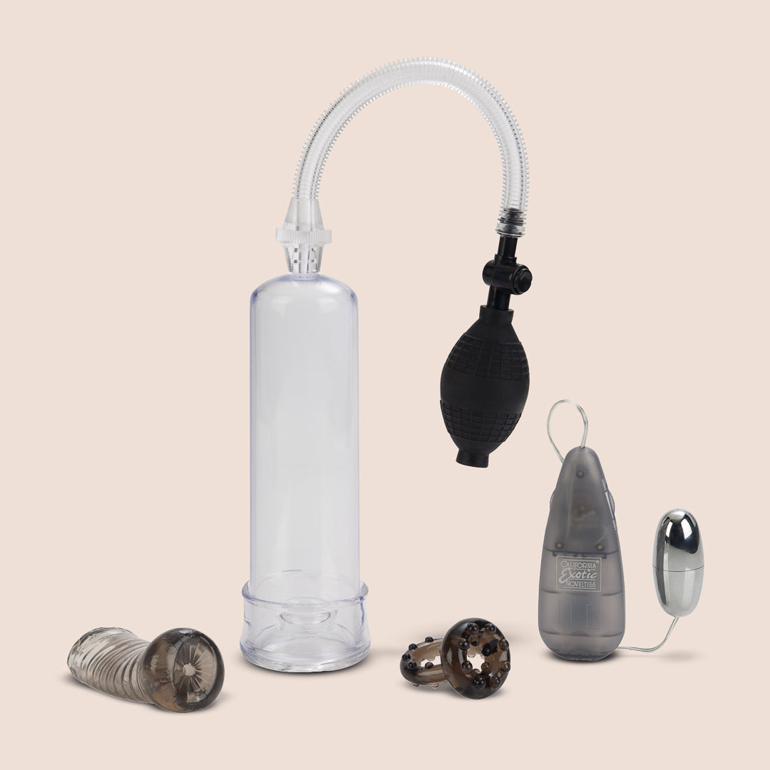 Optimum Series™ Sta Hard® Pump Set - Penis Pump, Egg Vibrator, Cock Ring & Male Masturbator for Enhanced Pleasure & Performance - Perfect for Solo Play & Couples Intimacy