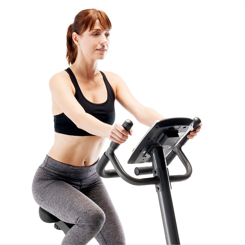 Marcy ME 702 Magnetic Upright Exercise Bike - Quiet Home Gym Equipment for Cardio Workouts | Perfect for Small Spaces & Indoor Cycling Training