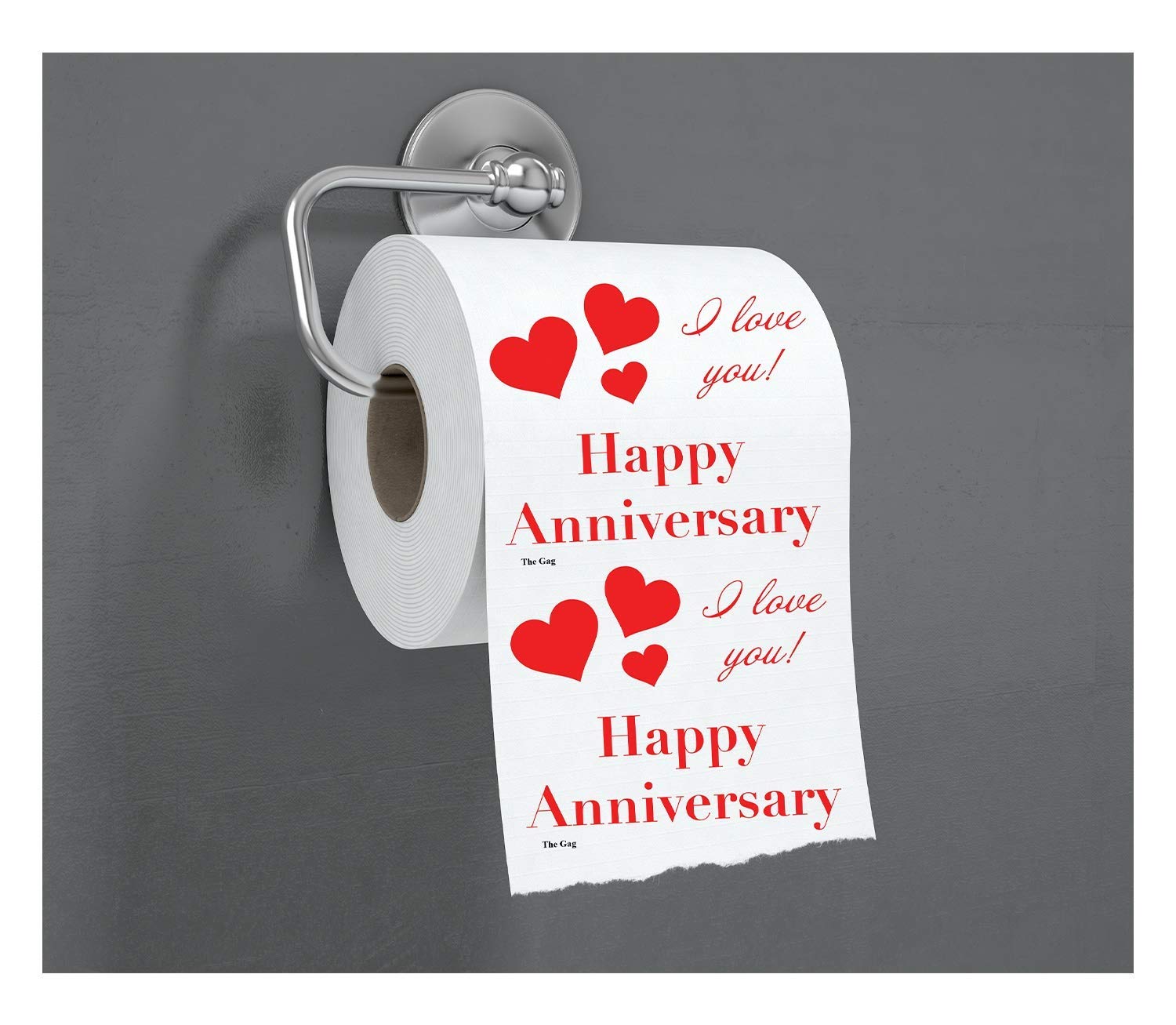 Bulk Toilet Paper Rolls - 48 Pack Premium Soft Bath Tissue for Home & Office Use - Funny Gag Gift for Anniversary & Parties (Happy Anniversary Joke) - Perfect for Prank Gifts, Emergency Supplies & Household Essentials