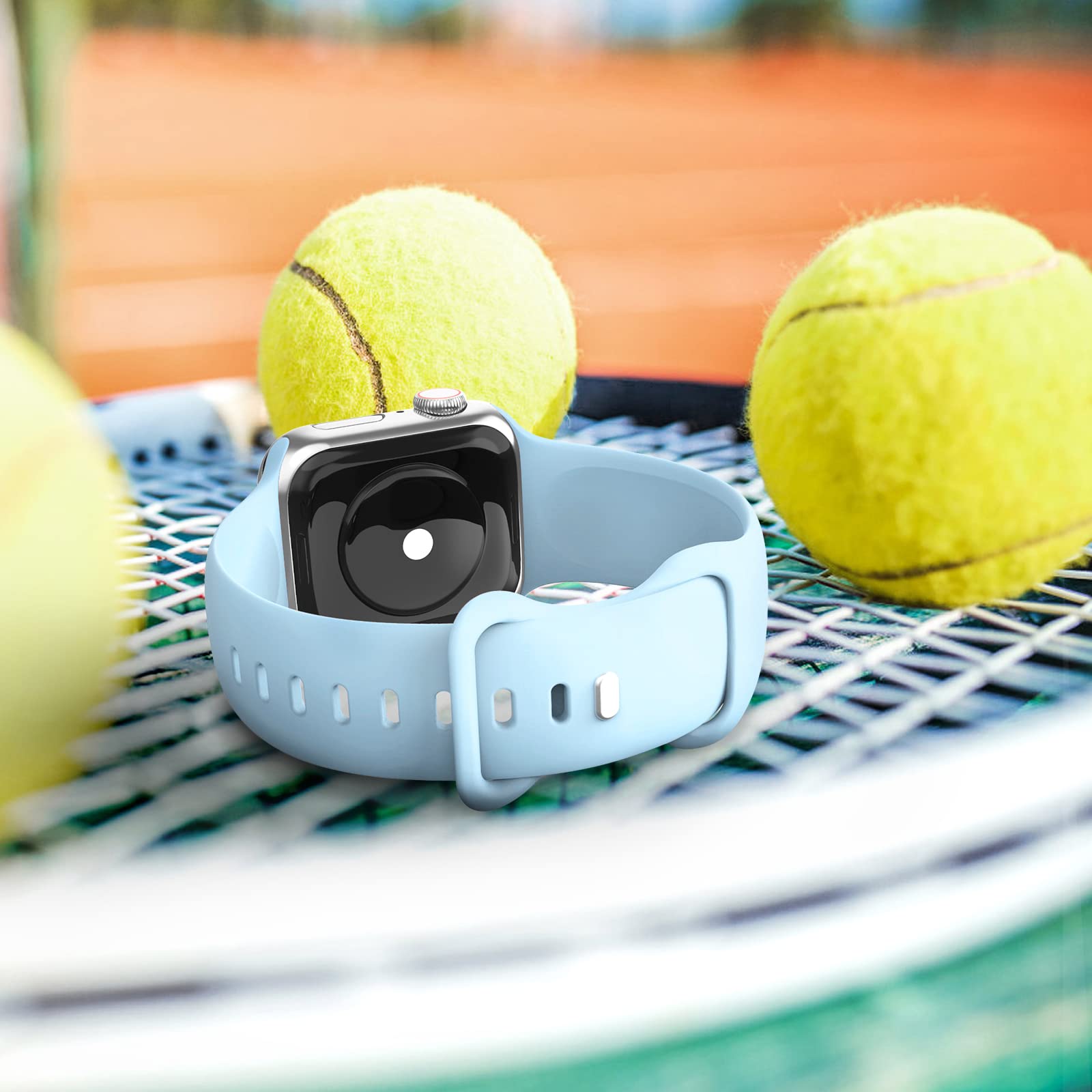 Premium Sport Bands for Apple Watch 38mm 40mm 41mm 42mm 44mm 45mm 49mm - Soft Silicone Waterproof Strap Compatible with iWatch Ultra 2, Series 9/8/7/6/5/4/3/2/1 & SE - Unisex Design for Men & Women - Perfect for Workouts, Swimming & Everyday Wear