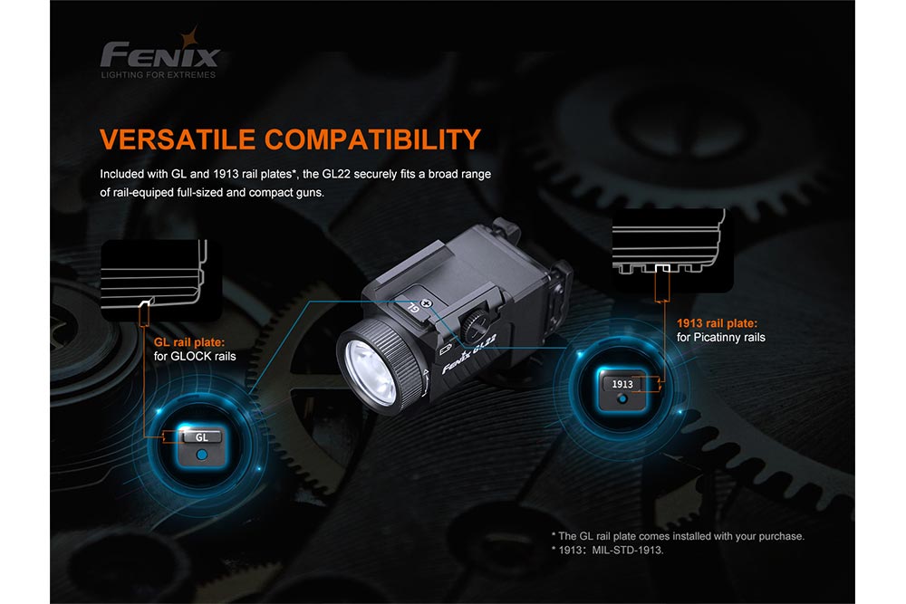 Fenix GL22 Tactical LED Flashlight with Red Laser Sight - Perfect for Hunting, Camping & Emergency Situations