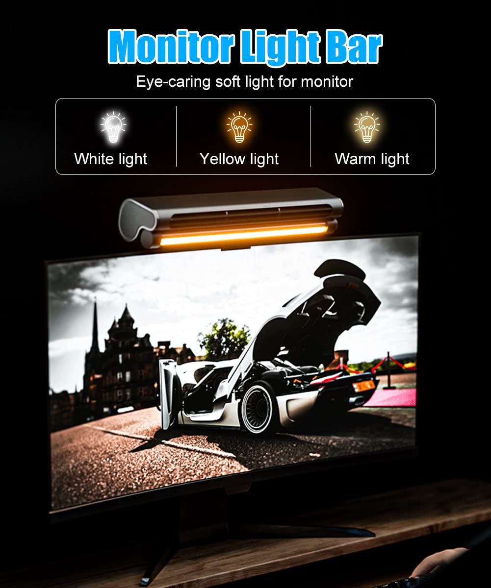 USB Cooling Fan with LED Light - Quiet Bladeless Monitor Fan for Office & Gaming