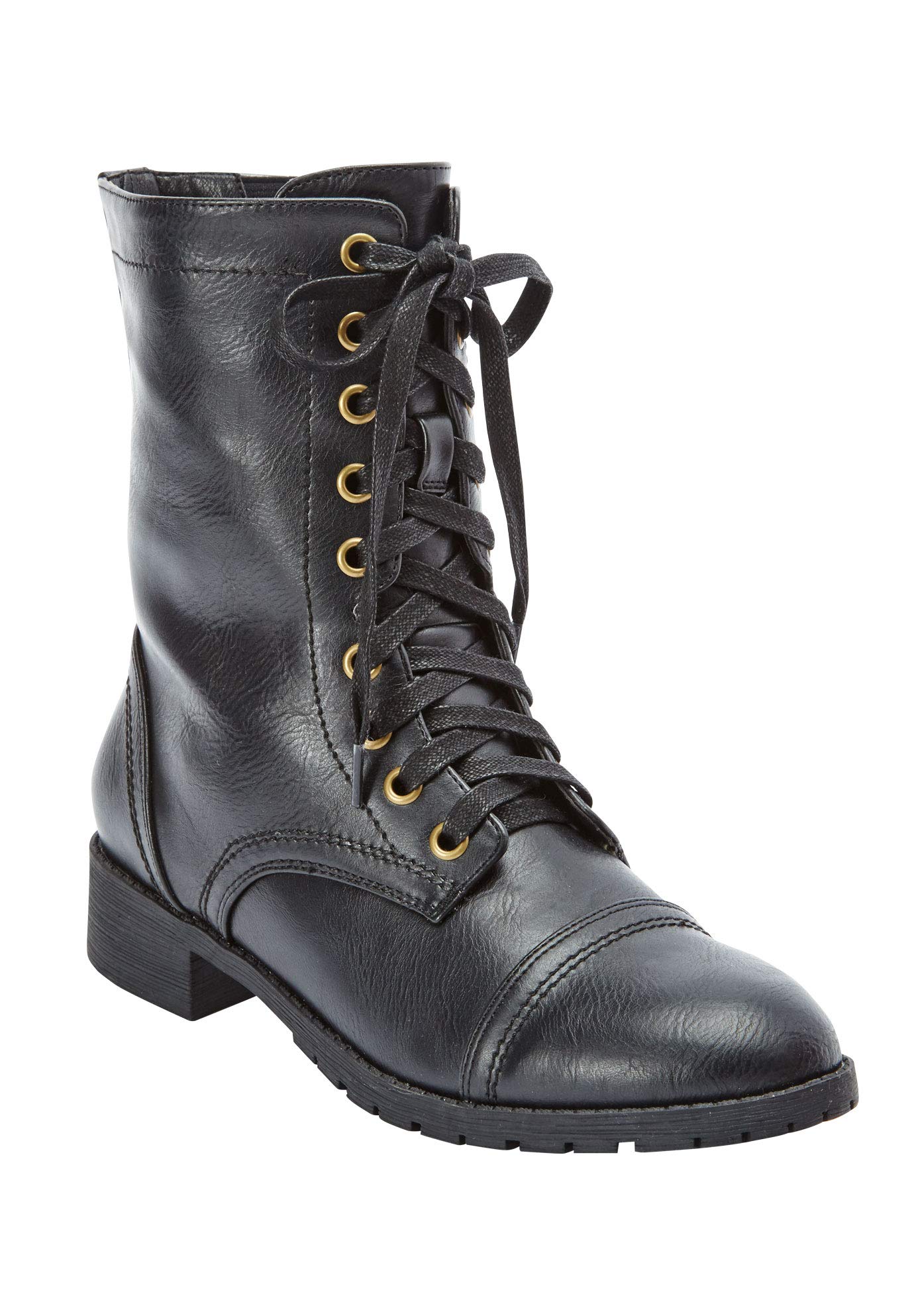 Comfortview Women's Wide Width The Britta Boot - Stylish & Comfortable Ankle Boots for Wide Feet | Perfect for Work, Casual Outfits & Fall/Winter Fashion