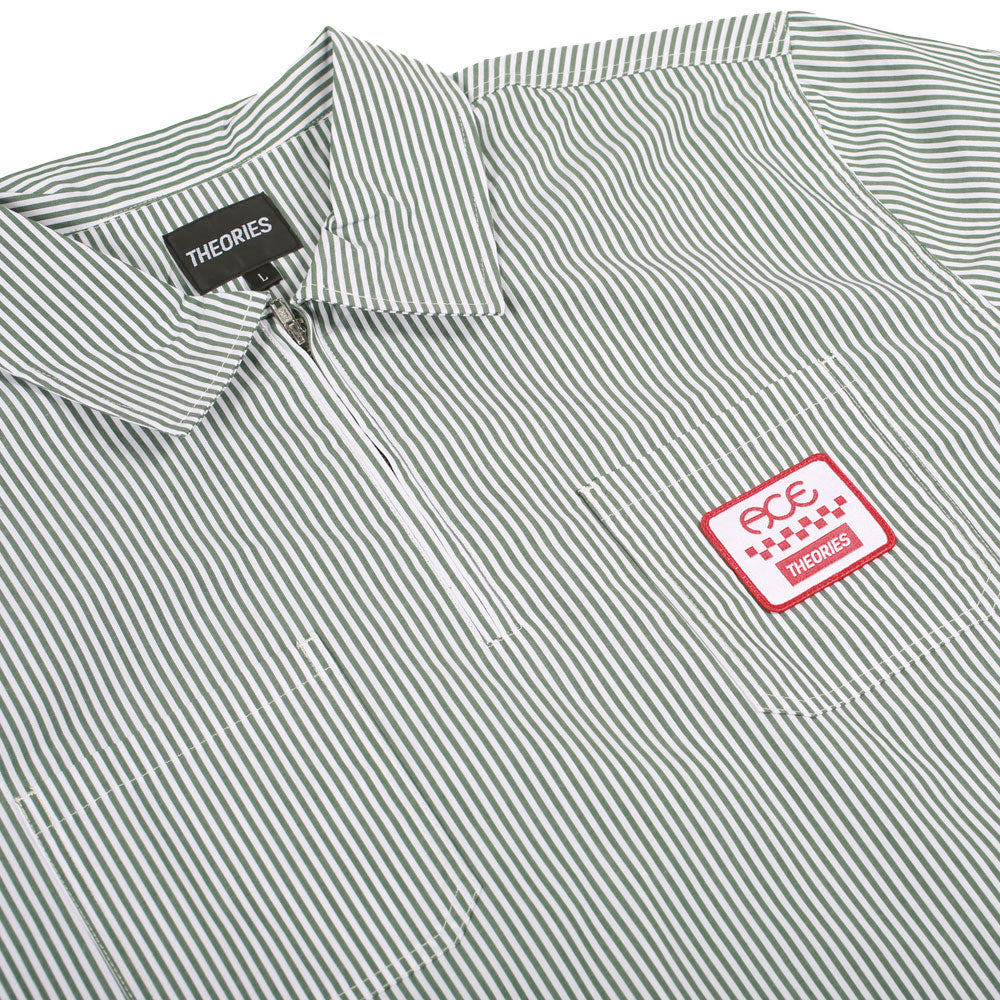 Theories x Ace Zip Work Shirt - Men's Stylish Button-Up Shirt with Zipper Detail | Perfect for Casual Wear, Office & Outdoor Activities