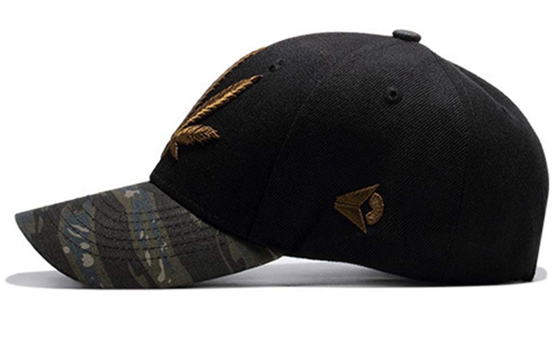 Leaf Embroidery Baseball Cap for Men & Women - Hip Hop Snapback Sun Hat with Adjustable Strap - Perfect for Outdoor Sports, Streetwear Fashion & Summer Sun Protection