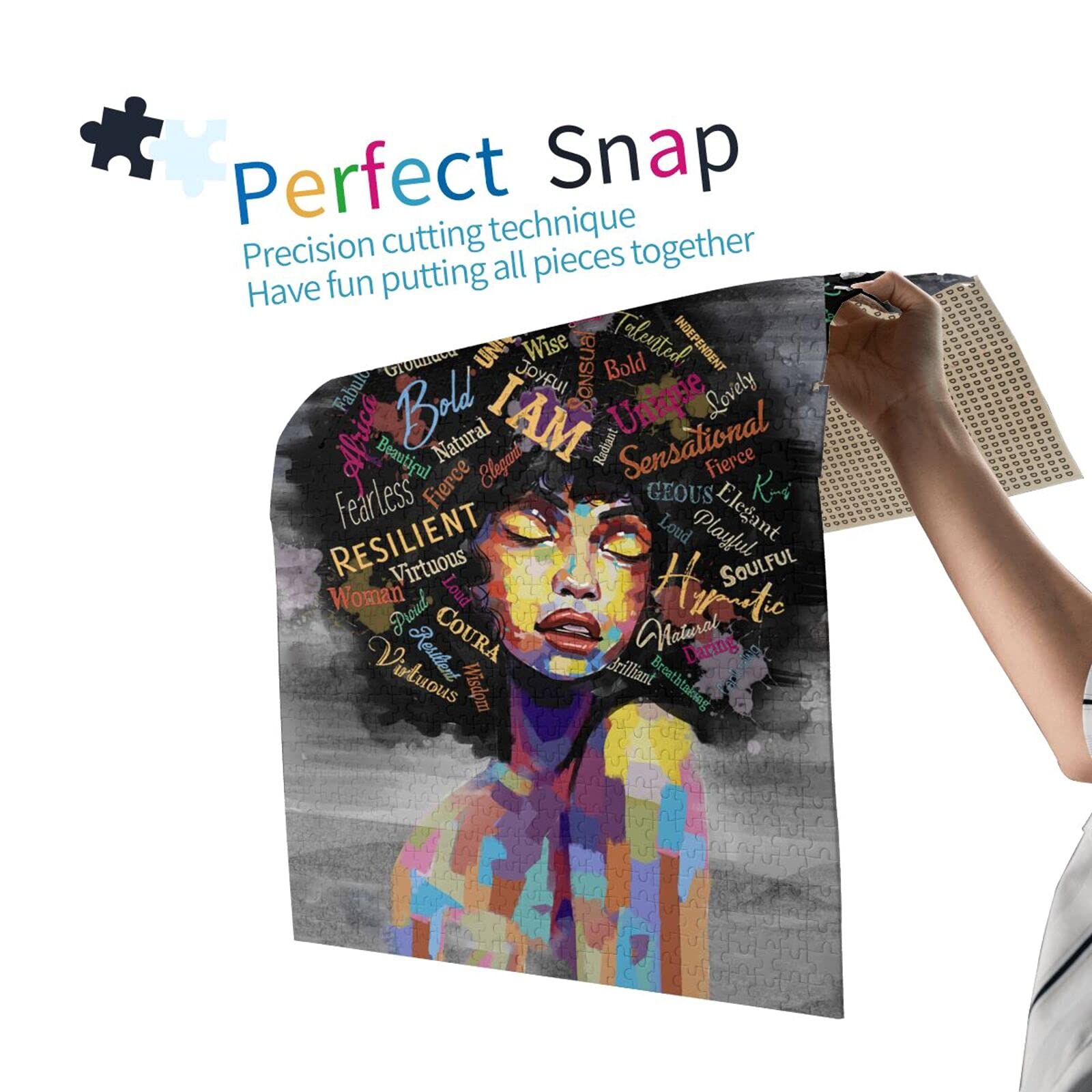 African American Woman 1000-Piece Jigsaw Puzzle for Adults - Fun Family Game, Oil Painting Art, Educational & Stress-Relief Toy for Teens | Perfect for Family Bonding, Home Decor & Relaxation