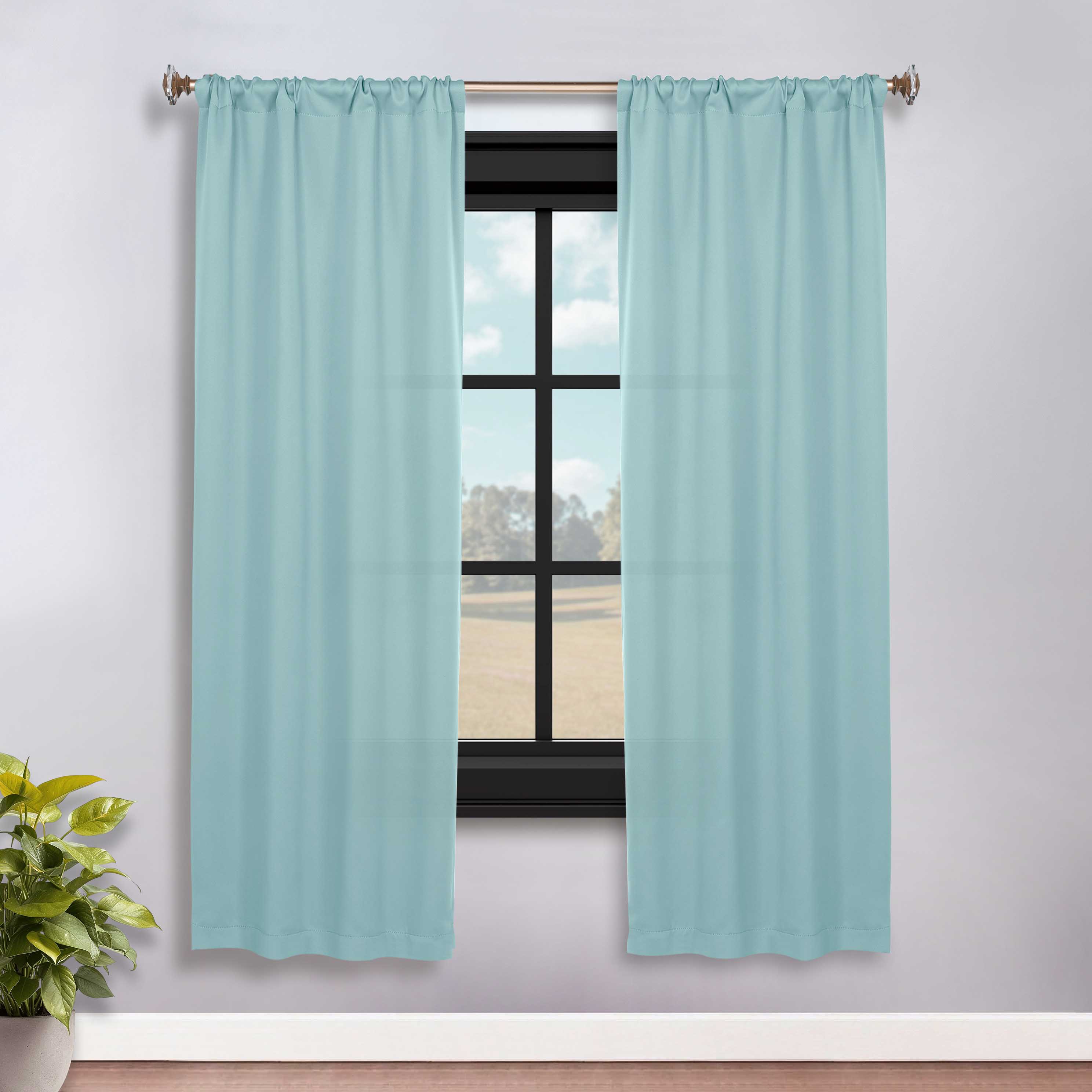 Machine Washable Blackout Curtains Set of 2 - Solid Color Room Darkening Window Drapes for Bedroom, Living Room & Nursery - Noise Reducing & Energy Efficient
