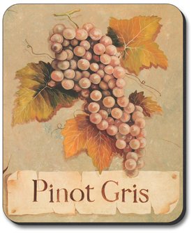 Pinot Gris Art Plates Mouse Pad - Non-Slip Desk Mat for Computer, Laptop & Office Use - Perfect for Home, Gaming & Workspace Decor