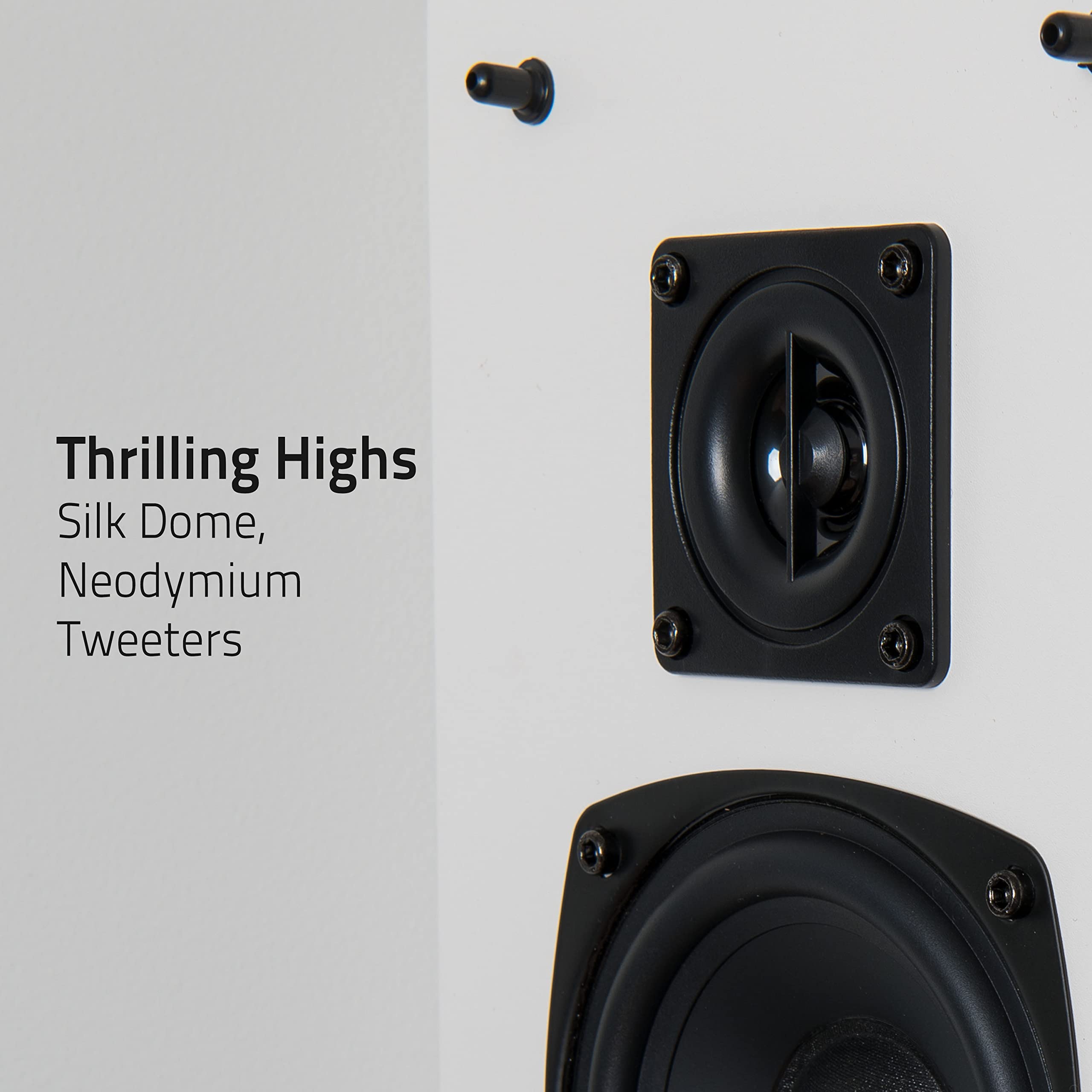 Fluance Elite High Definition 2-Way Bipolar Surround Speakers - Wide Dispersion Surround Sound for Home Theater Systems (Pair, White) - Perfect for Movie Nights & Immersive Gaming Experience (SXBP2WH)