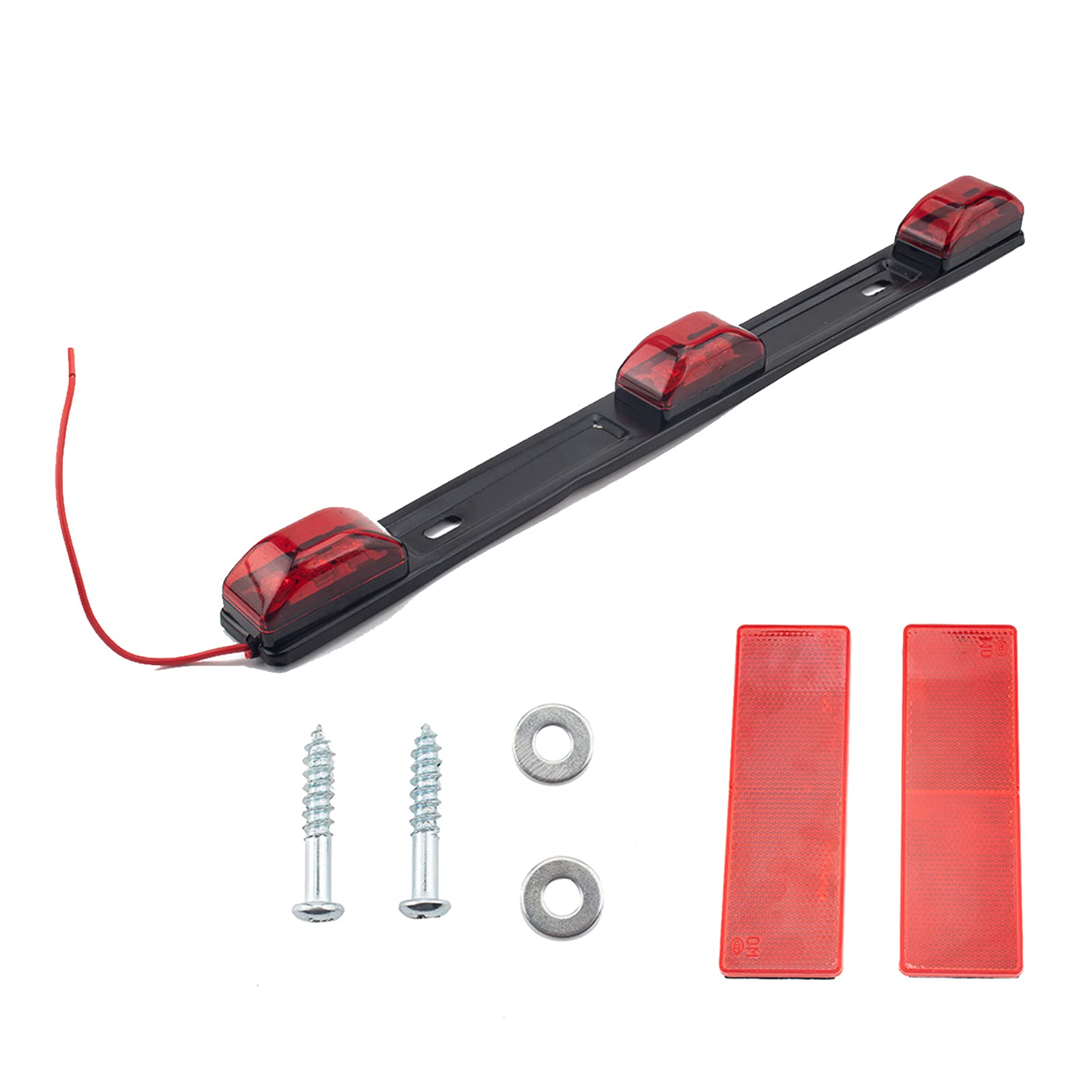 ZTGD Submersible LED Trailer Light Bar - 9 Super Bright Red LED Clearance Lights with Reflective Tape - Waterproof Tail Brake Lamp for Trucks, Trailers & RVs - Perfect for Night Driving & Enhanced Road Safety