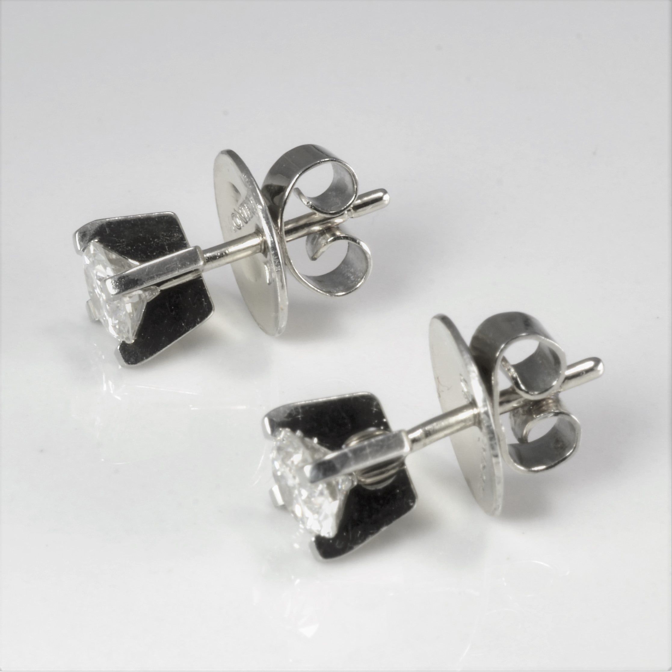 Montecristo Solitaire Diamond Stud Earrings 1.07 Carat Total Weight (ctw) - Perfect for Weddings, Anniversaries & Special Occasions