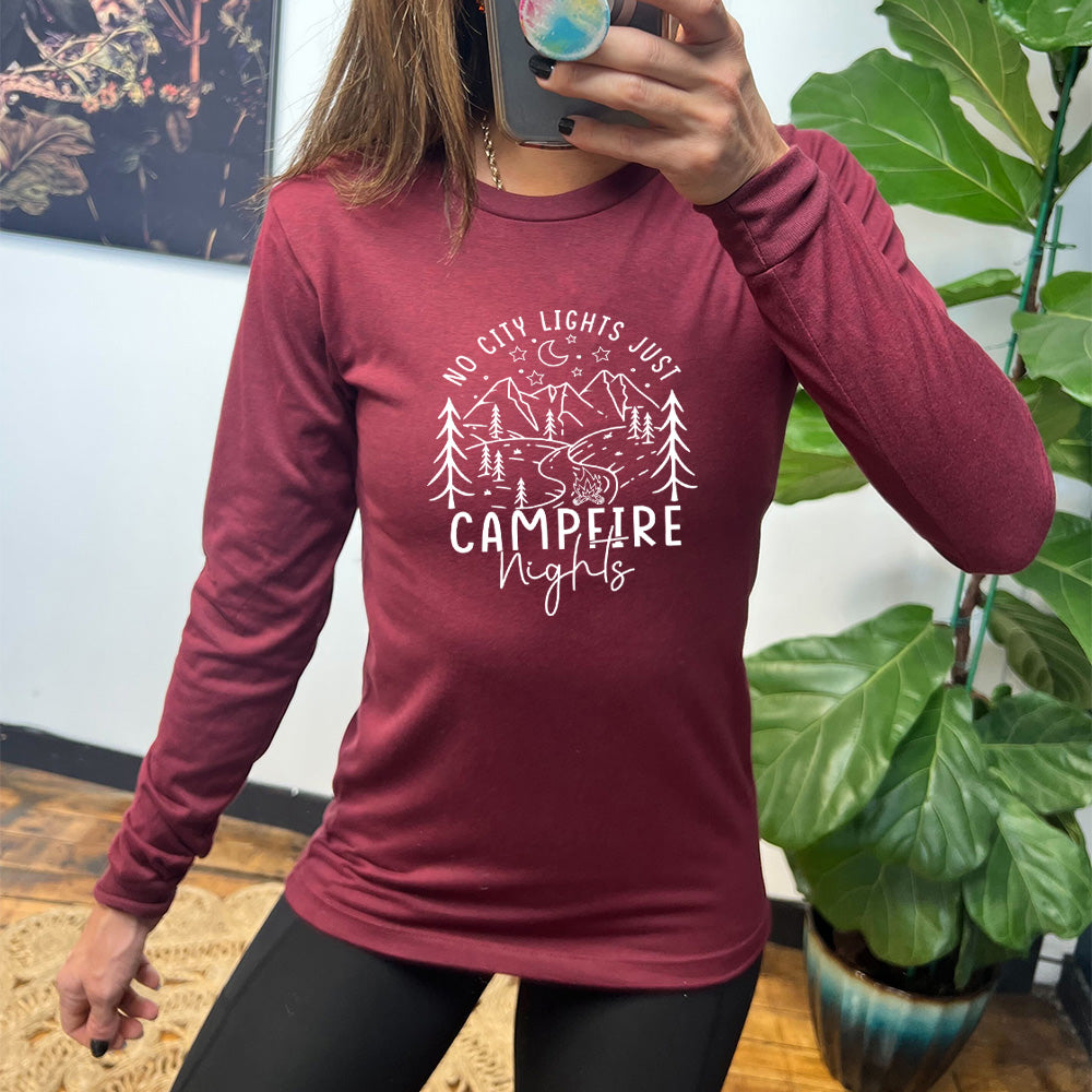 Long Sleeve T-Shirt for Men & Women - Soft Cotton Camping Tee with Comfort Fit | Perfect for Outdoor Adventures, Hiking & Campfire Nights