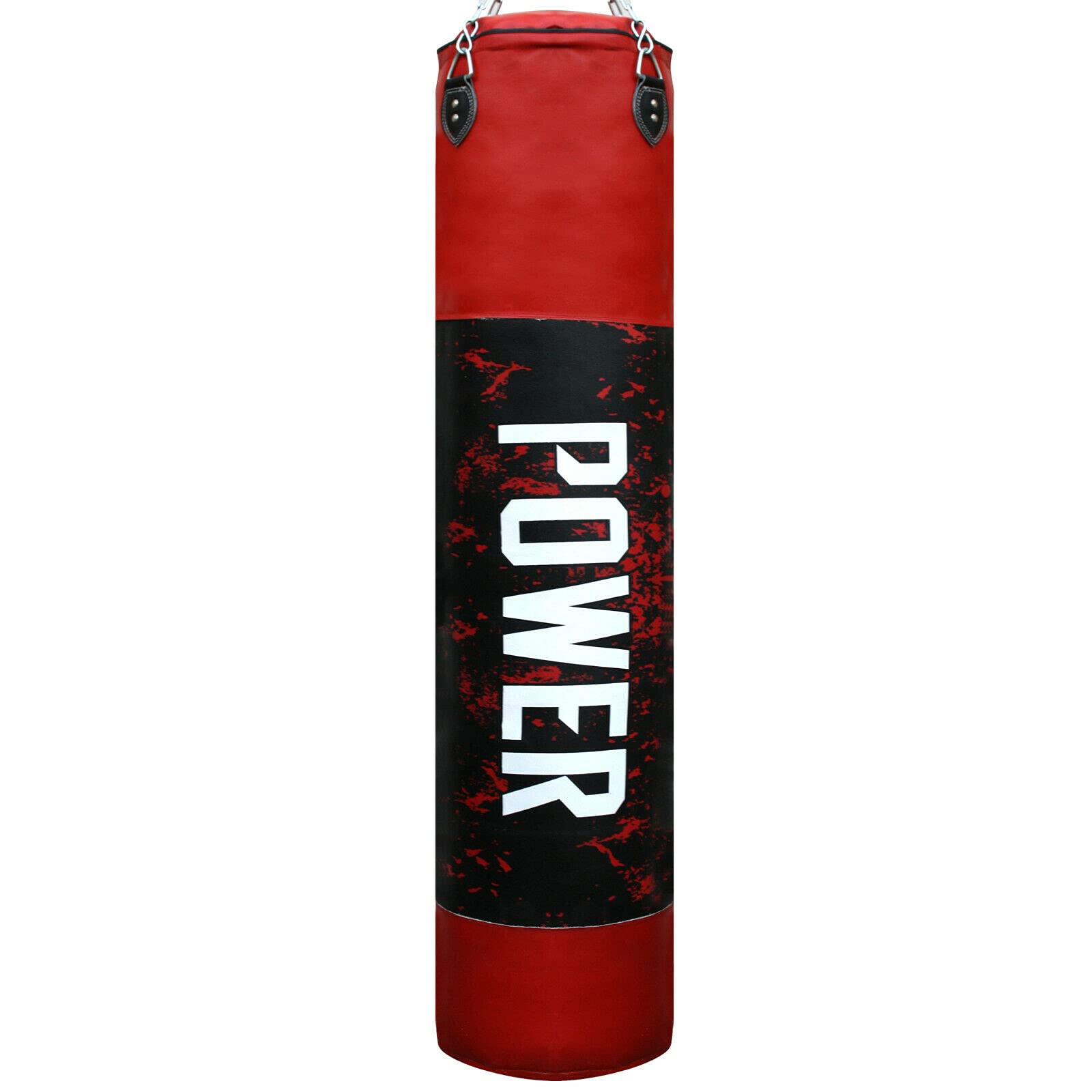 Premium 5ft Cowhide Leather Punching Bag for Boxing, Kickboxing & MMA Training - Heavy Duty Punch Bag with Gloves for Home Gym & Martial Arts Practice