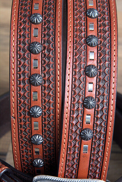 42 In 3D Natural Men's Basketweave Western Cowboy Belt - Stylish Leather Accessory for Rodeo, Country Music Festivals & Western Fashion Outfits