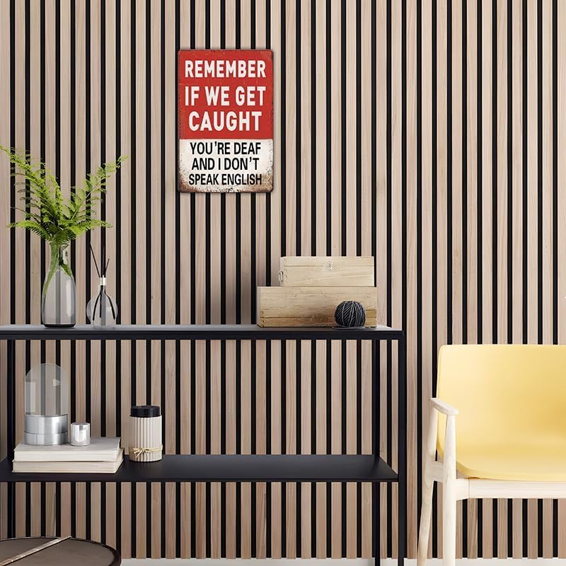 Funny 'Remember If We Get Caught' Metal Sign - 12x8 Inch Rustic Wall Decor for Man Cave, Bedroom, Bar & Office - Perfect Gift for Men & Boys - Humorous Home & Game Room Decoration