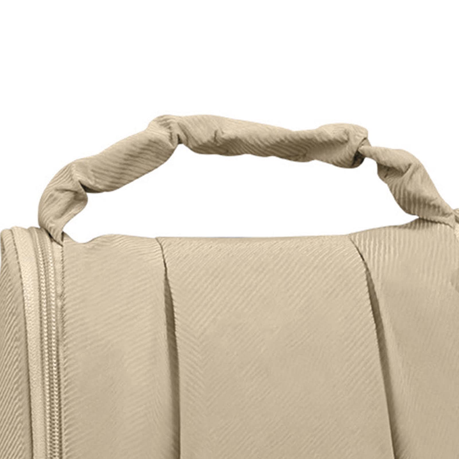 Yosoo Waterproof Hanging Makeup Bag - Portable Cosmetic & Toiletry Organizer for Travel, Gym, Business Trips - Multifunctional Handheld Beauty Case (Beige) | Perfect for On-the-Go Touch Ups & Storage