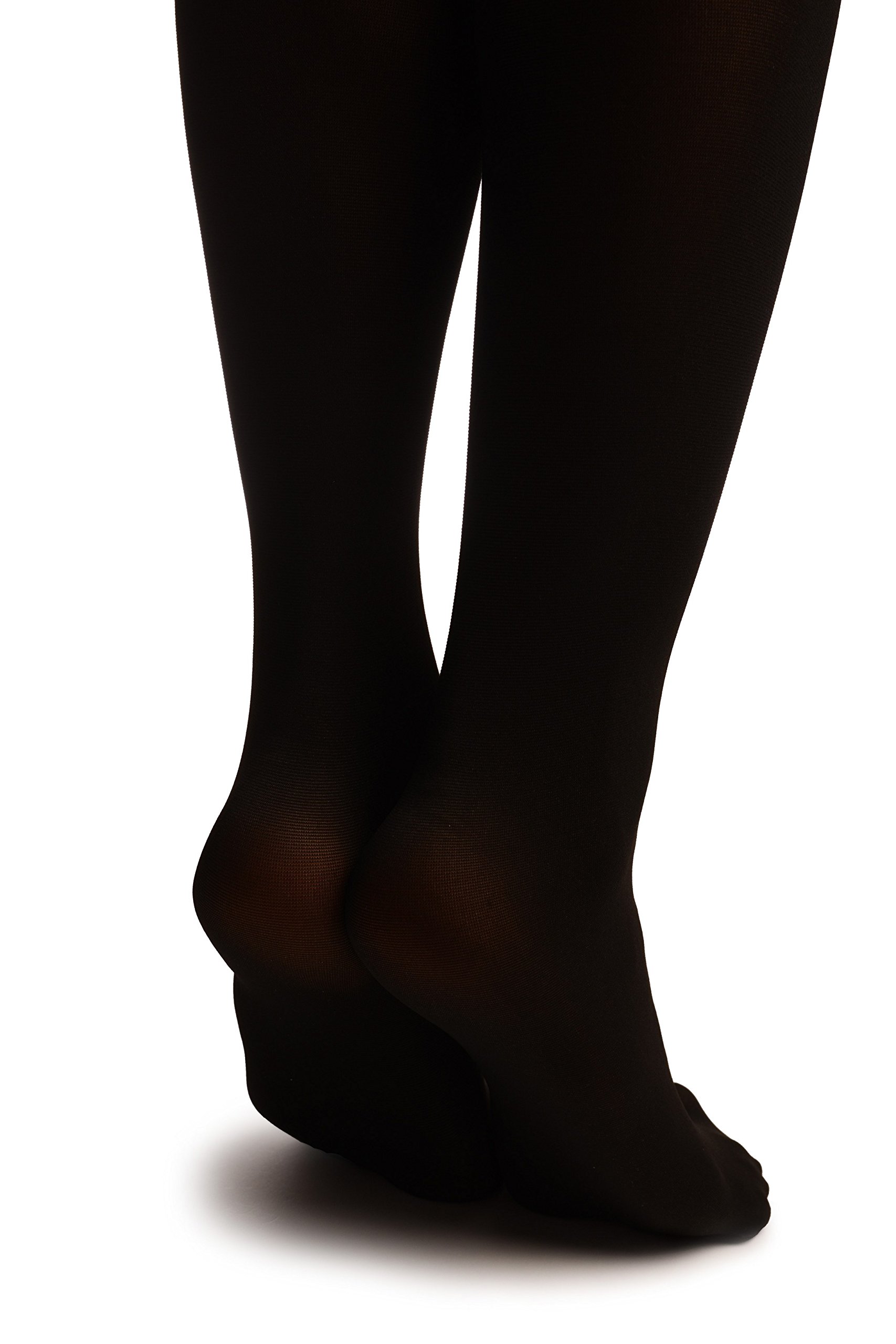 LissKiss Black Faux Stockings with Sheer Back - Sexy Pantyhose Tights for Women | Perfect for Date Night, Cosplay & Special Occasions